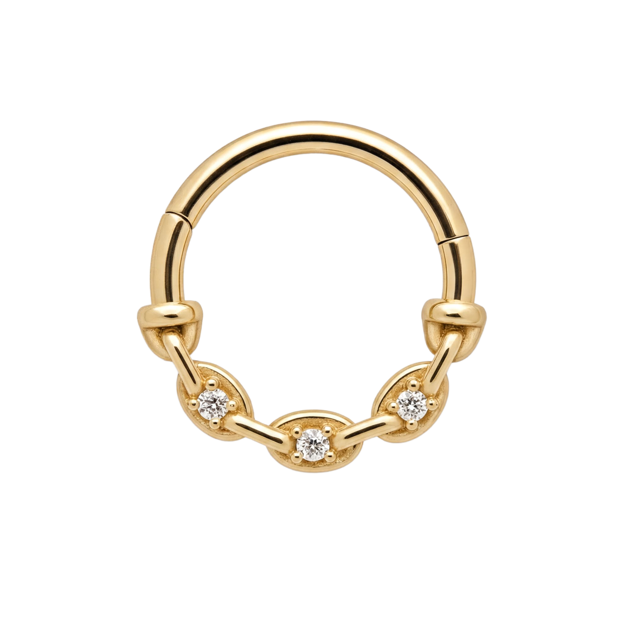 Linked Stone Clicker · Yellow Gold · Studio 4/8 BG Remove
