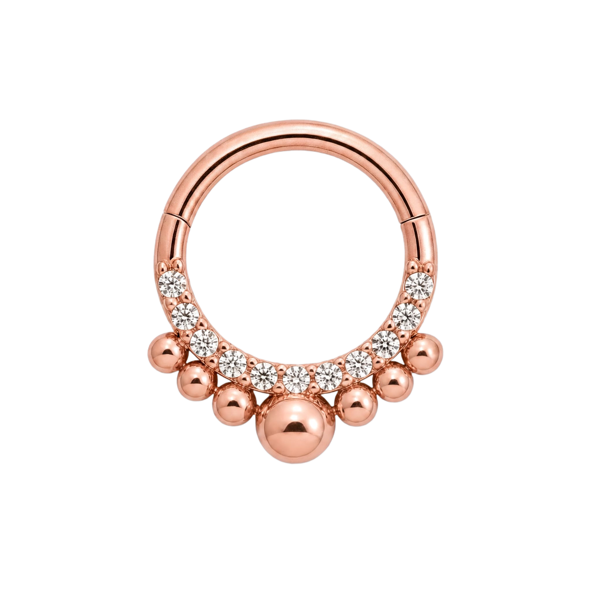 Beaded Pavé Clicker · Rose Gold · Studio 4/8 BG Remove
