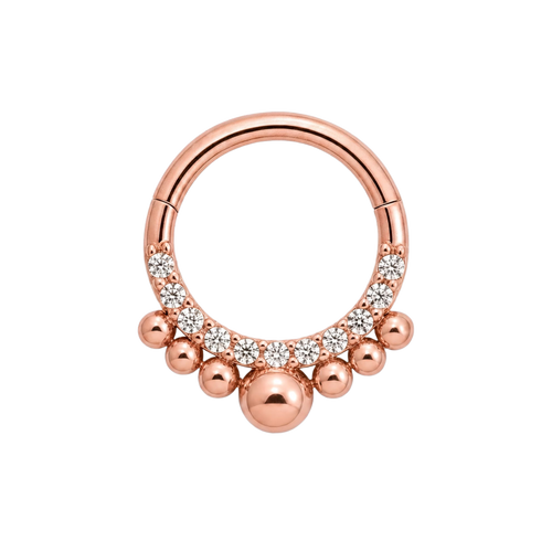 Beaded Pavé Clicker · Rose Gold · Studio 4/8 BG Remove [mj-base:003-0026] [mj-variant:002] [mj-role:variant_main] [mj-rank:0]