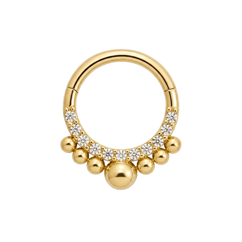 Beaded Pavé Clicker · Yellow Gold · Studio 4/8 BG Remove [mj-base:003-0026] [mj-variant:001] [mj-role:variant_main] [mj-rank:0]