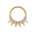 Spike Fringe Clicker · Yellow Gold · Studio 4/8 BG Remove [mj-base:003-0027] [mj-variant:001] [mj-role:variant_main] [mj-rank:0]