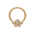 Five Stone Clicker · Yellow Gold · Studio 4/8 BG Remove [mj-base:003-0028] [mj-variant:001] [mj-role:variant_main] [mj-rank:0]