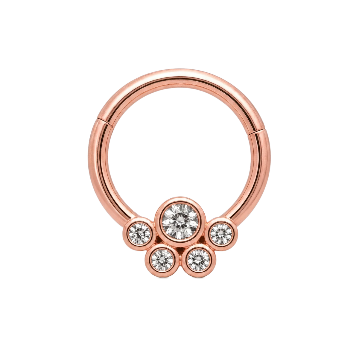 Five Stone Clicker · Rose Gold · Studio 4/8 BG Remove