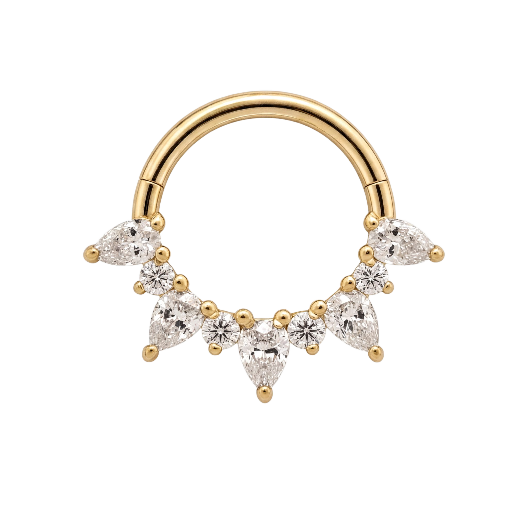 Pear Arc Clicker · Yellow Gold · Studio 4/8 BG Remove