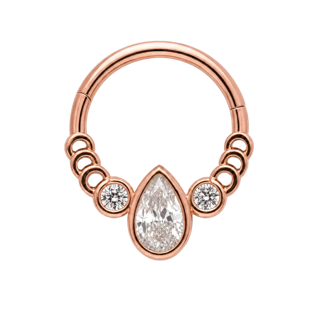 Pear Drop Clicker · Rose Gold · Studio 4/8 BG Remove