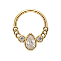 Pear Drop Clicker · Yellow Gold · Studio 4/8 BG Remove [mj-base:003-0030] [mj-variant:001] [mj-role:variant_main] [mj-rank:0]