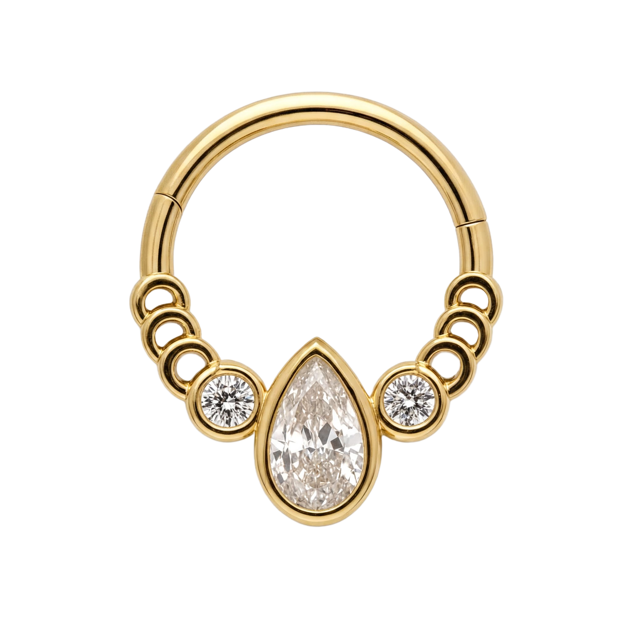 Pear Drop Clicker · Yellow Gold · Studio 4/8 BG Remove