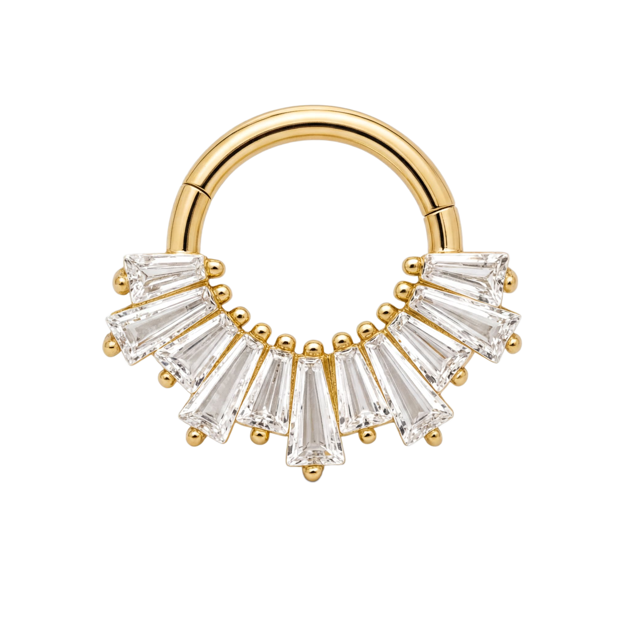 Baguette Fan Clicker · Yellow Gold · Studio 4/8 BG Remove