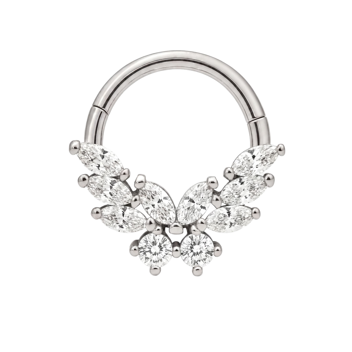 Floral Cluster Clicker · White Gold · Studio 4/8 BG Remove