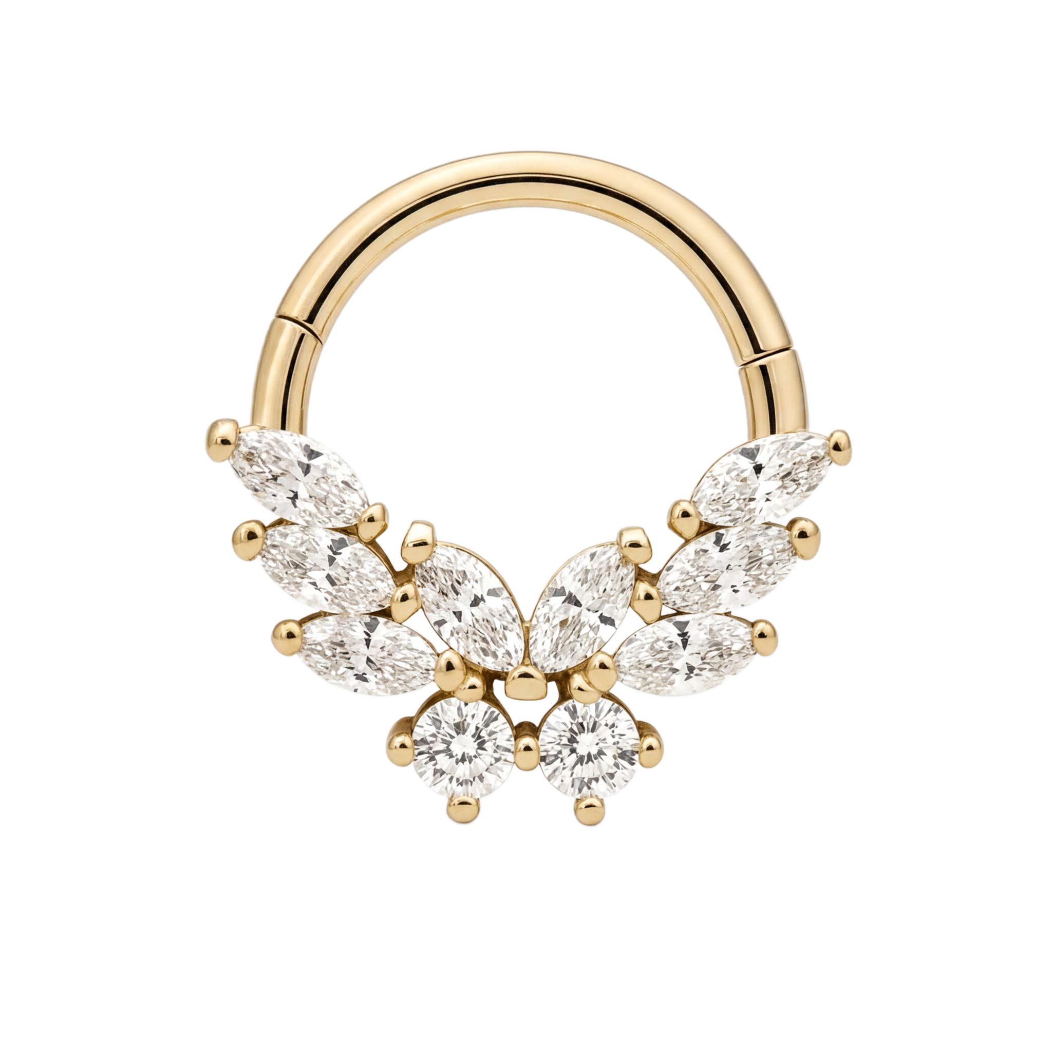 Floral Cluster Clicker · Yellow Gold · Studio 4/8 BG Remove