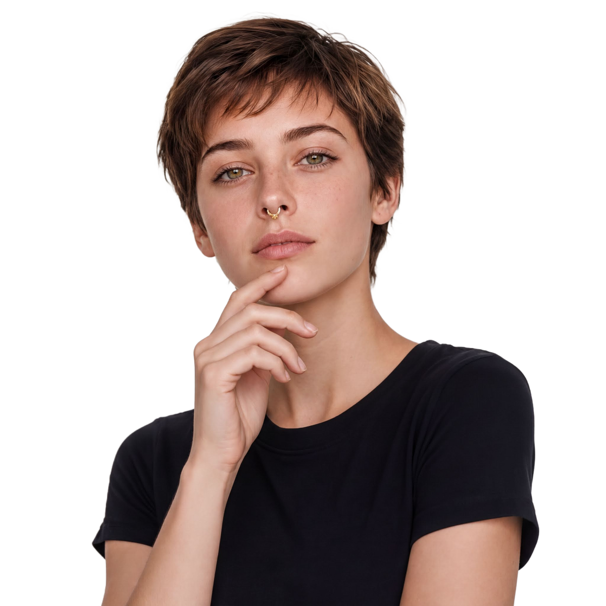 Tiny Bloom Clicker · Yellow Gold · Septum FH 1/2 BG Remove