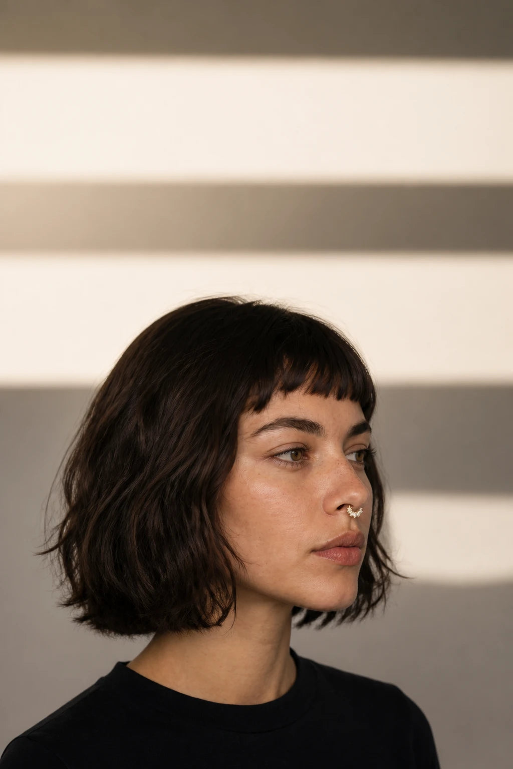 Baguette Fan Clicker · Yellow Gold · Septum FH 3/3 Topspace Stripe 2:3