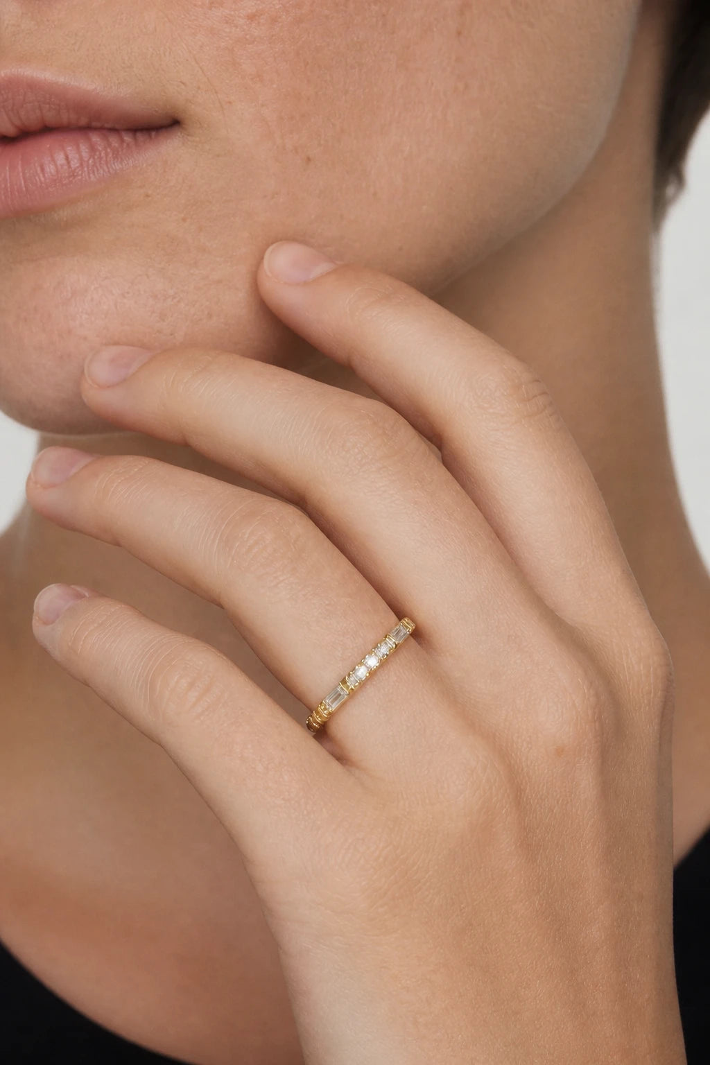 Baguette Band Ring · Yellow Gold · Model 1