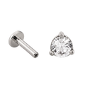 Three Prong Solitaire Flatback · White Gold · Hero 3/3 BG Remove [mj-base:001-0002] [mj-variant:003] [mj-role:variant_main] [mj-rank:0]