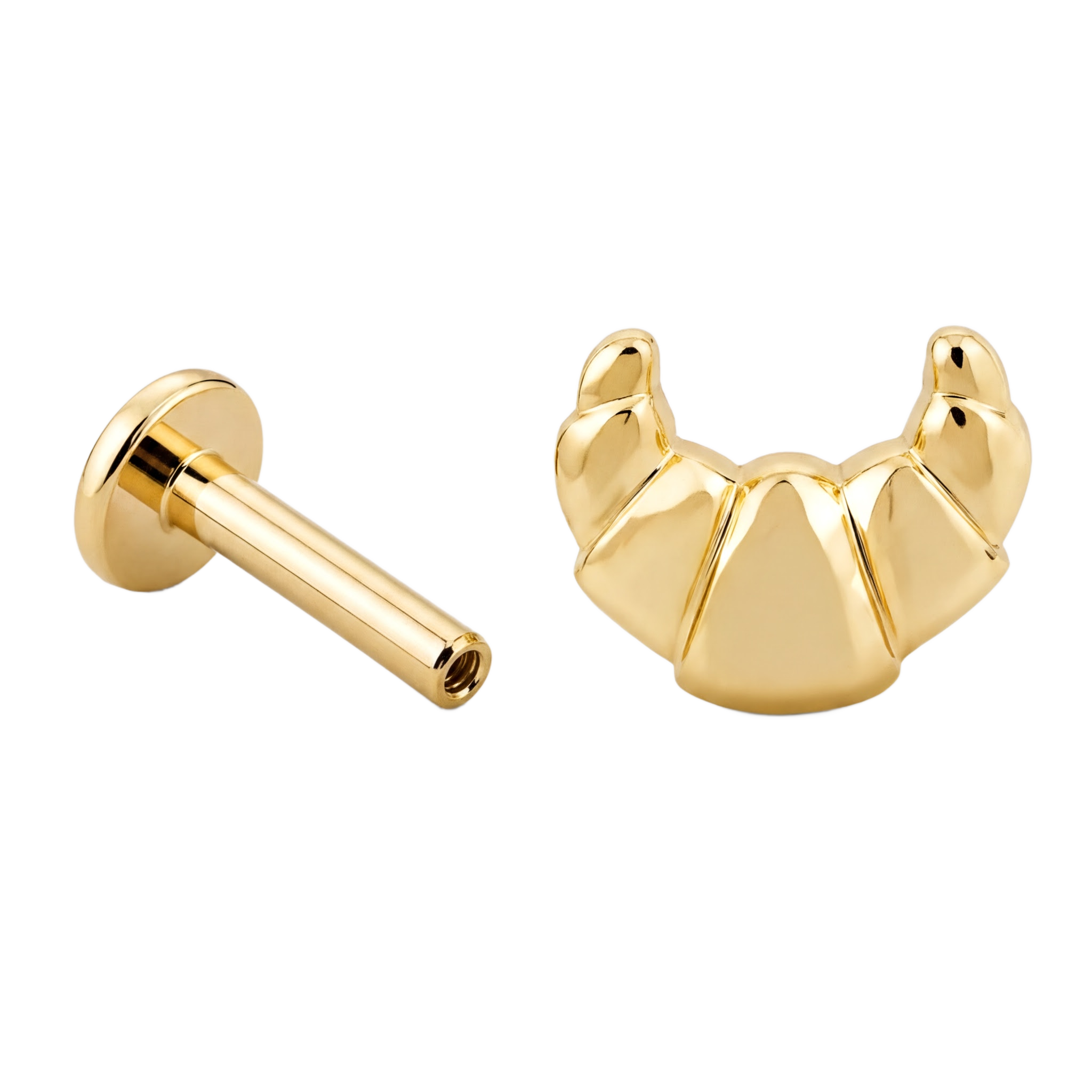 Croissant Flatback · Yellow Gold · Hero 3/3 BG Remove