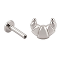 Croissant Flatback · White Gold · Hero 3/3 BG Remove [mj-base:001-0006] [mj-variant:003] [mj-role:variant_main] [mj-rank:0]