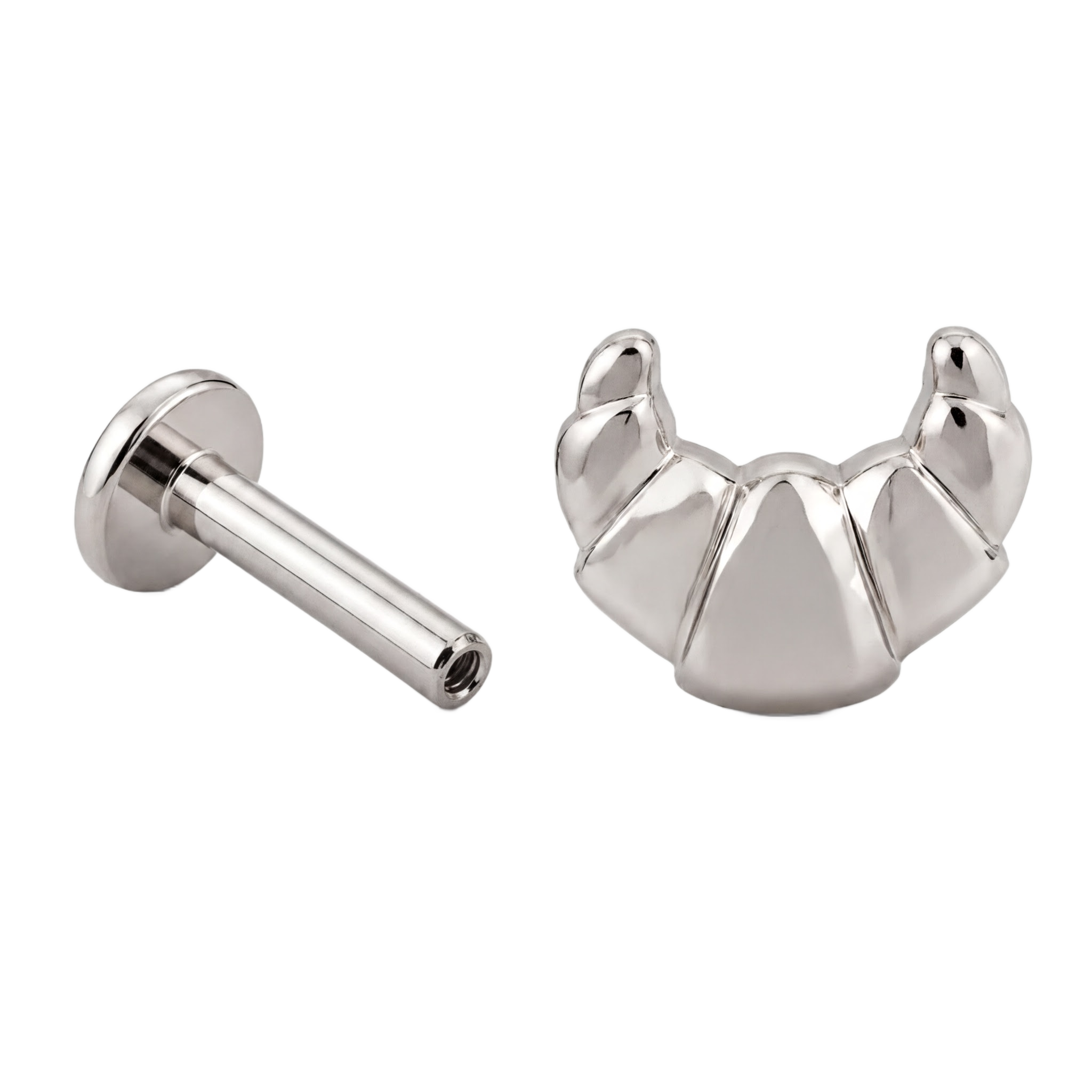 Croissant Flatback · White Gold · Hero 3/3 BG Remove