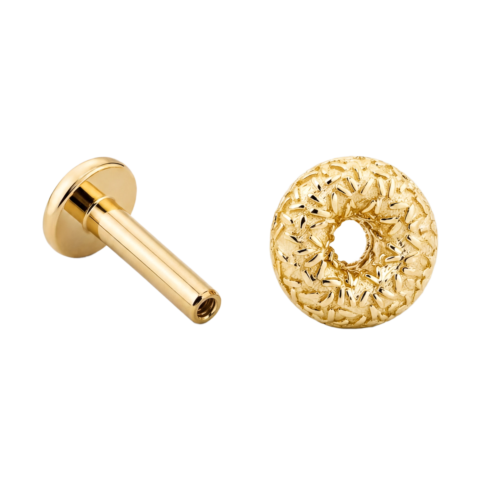 Donut Flatback · Yellow Gold · Hero 3/3 BG Remove