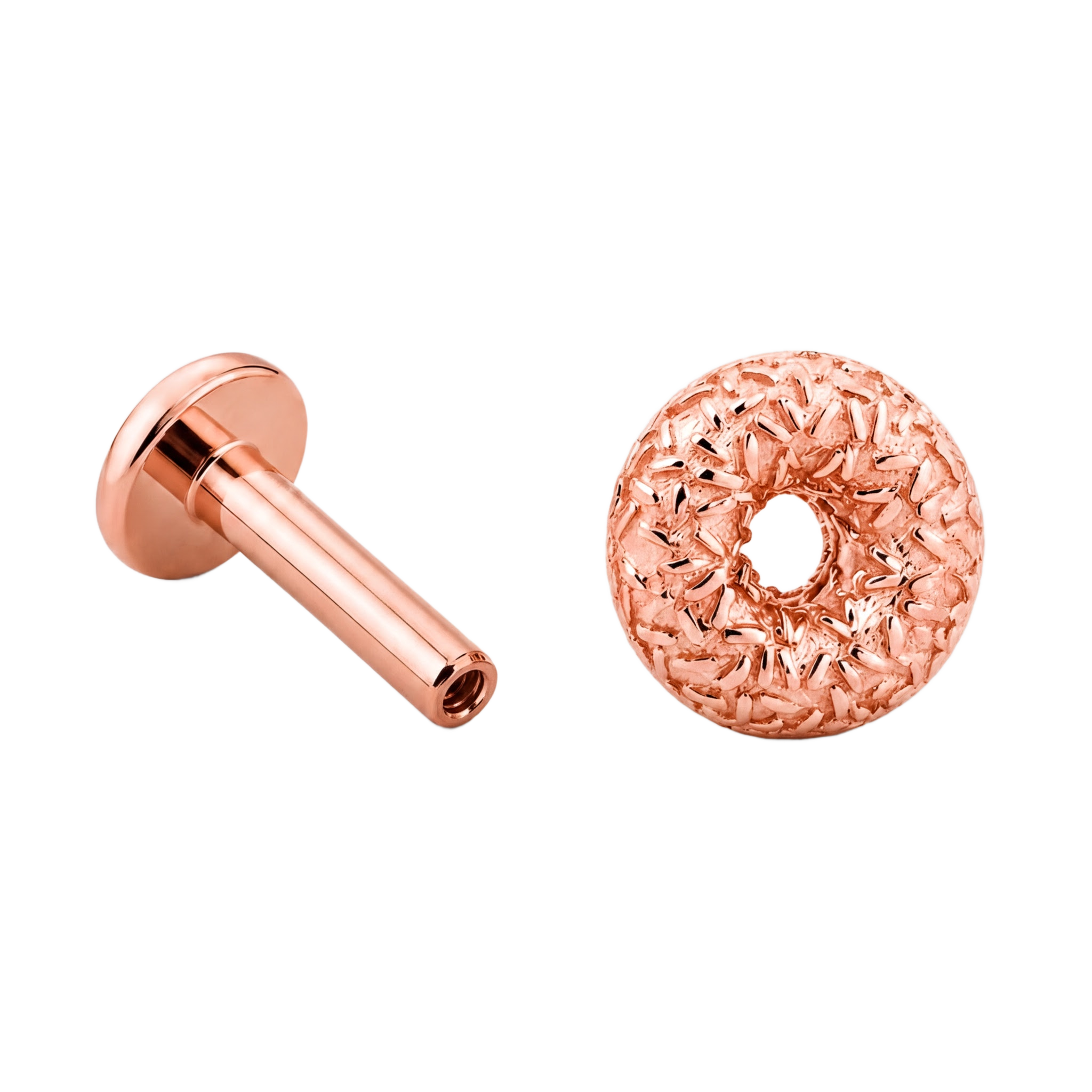 Donut Flatback · Rose Gold · Hero 3/3 BG Remove