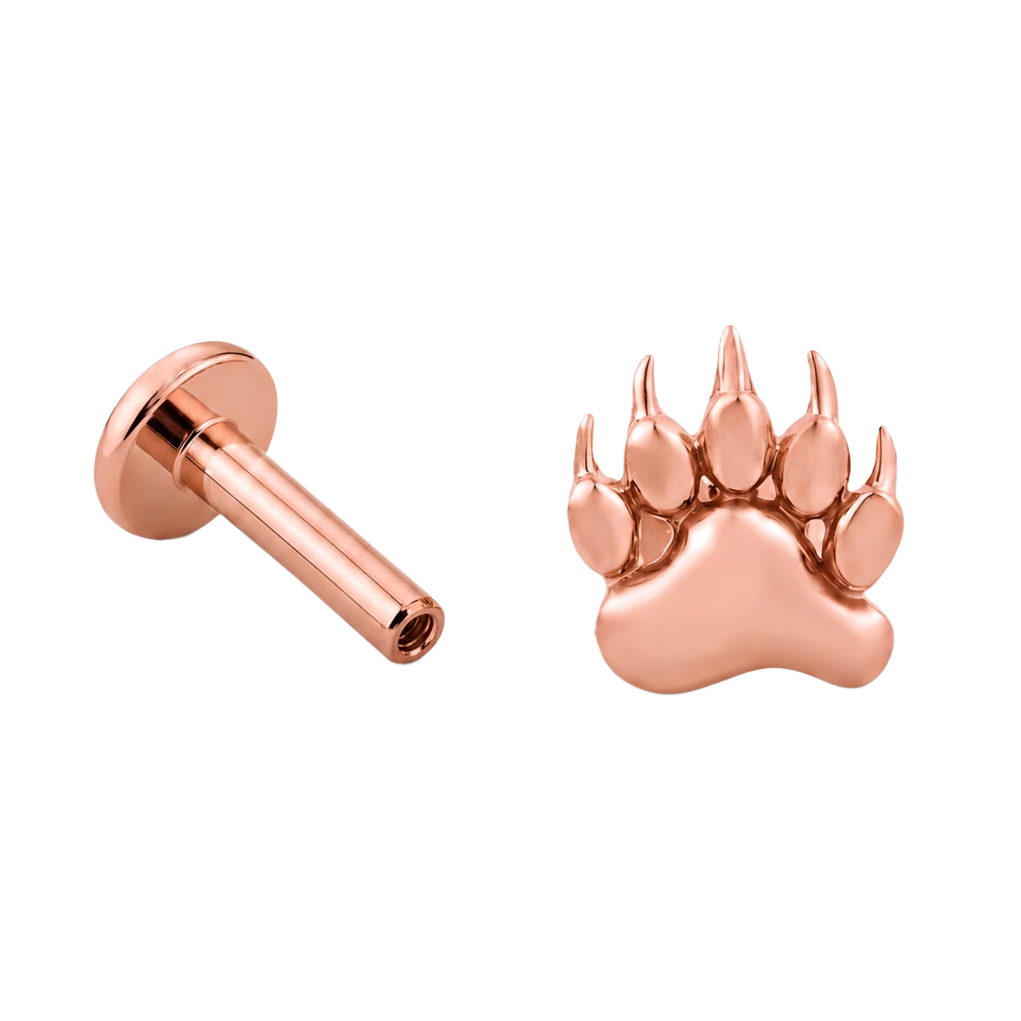 Paw Flatback · Rose Gold · Hero 3/3 BG Remove