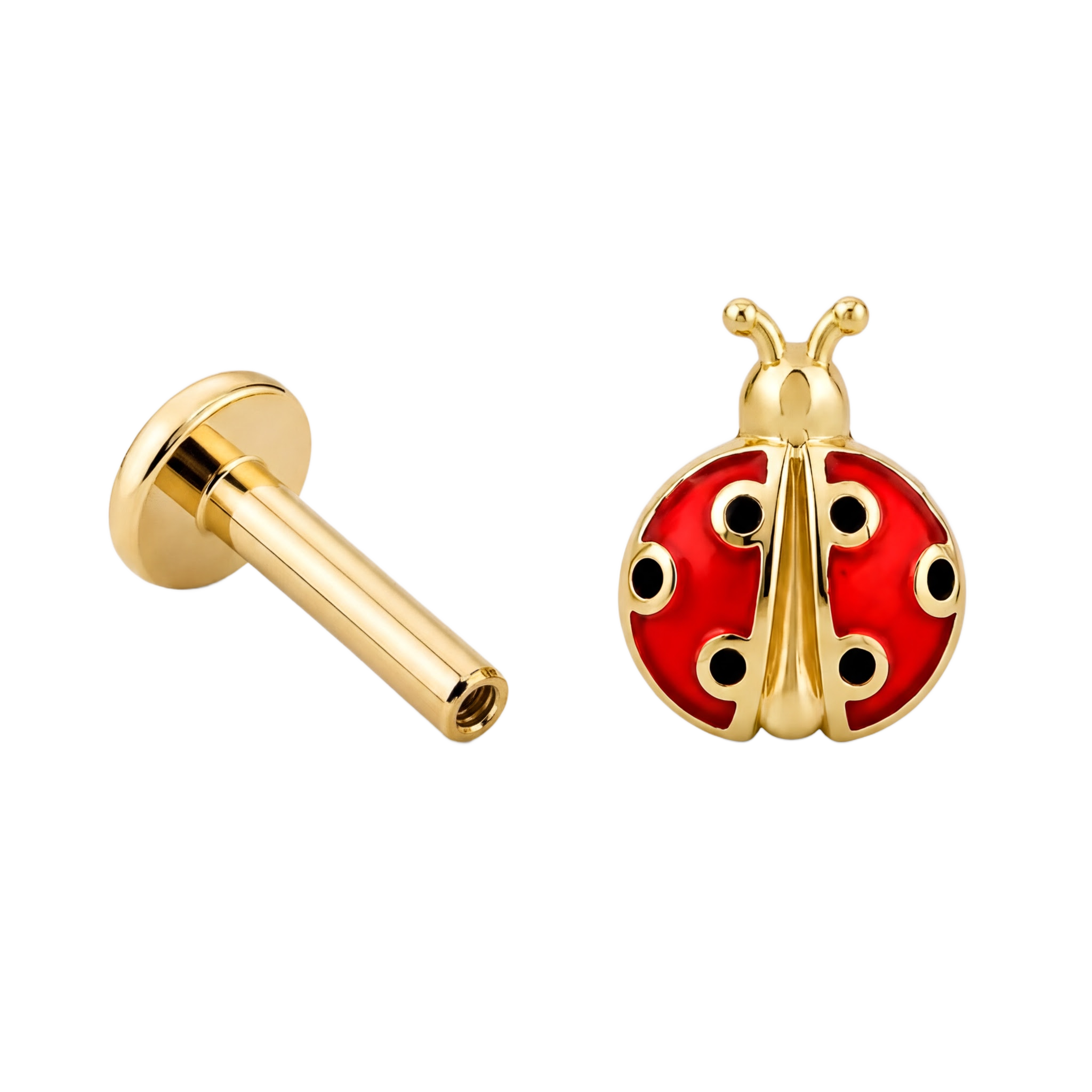Ladybug Flatback · Yellow Gold · Hero 3/3 BG Remove