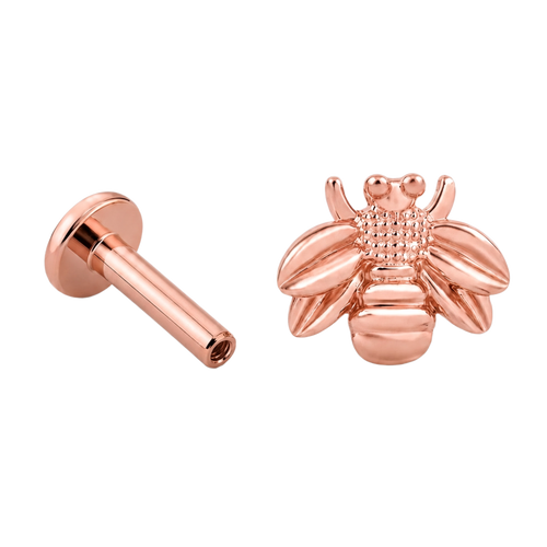 Bee Flatback · Rose Gold · Hero 3/3 BG Remove [mj-base:001-0013] [mj-variant:002] [mj-role:variant_main] [mj-rank:0]