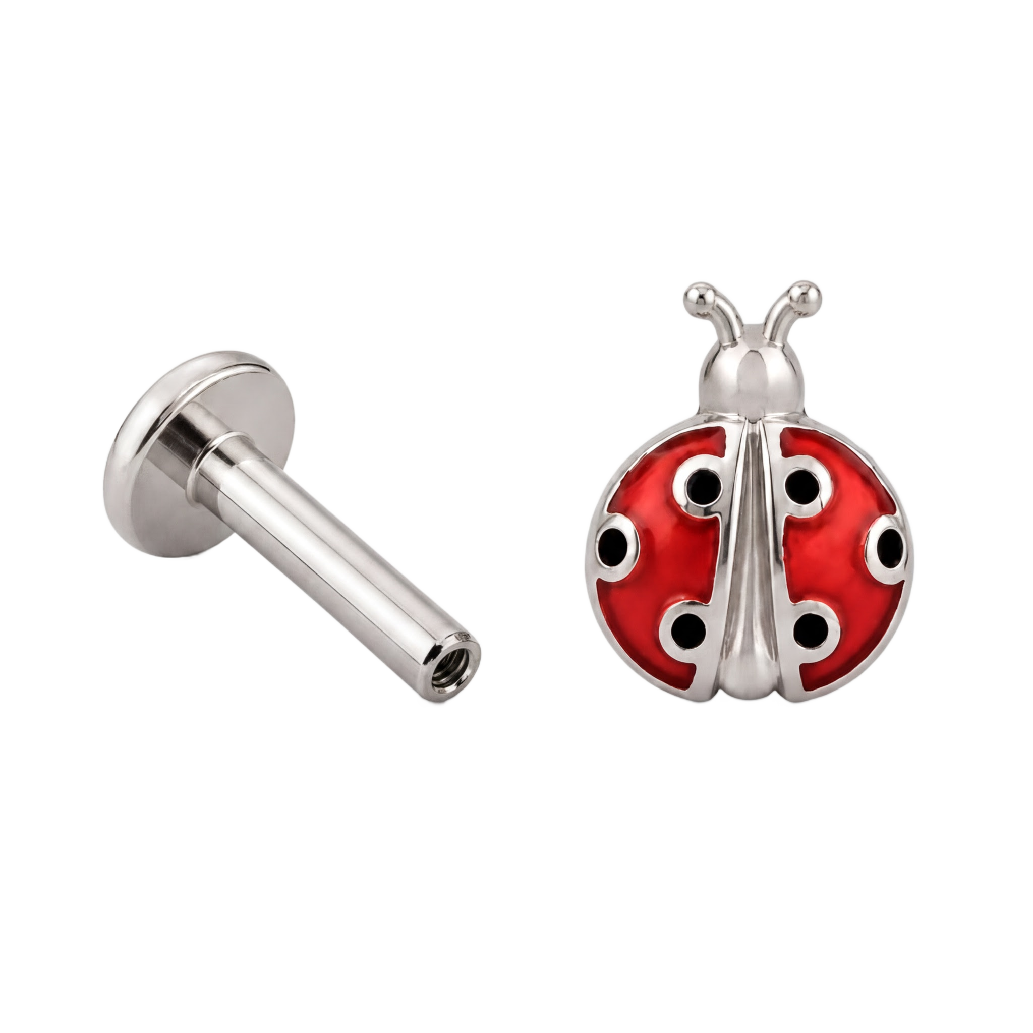 Ladybug Flatback · White Gold · Hero 3/3 BG Remove