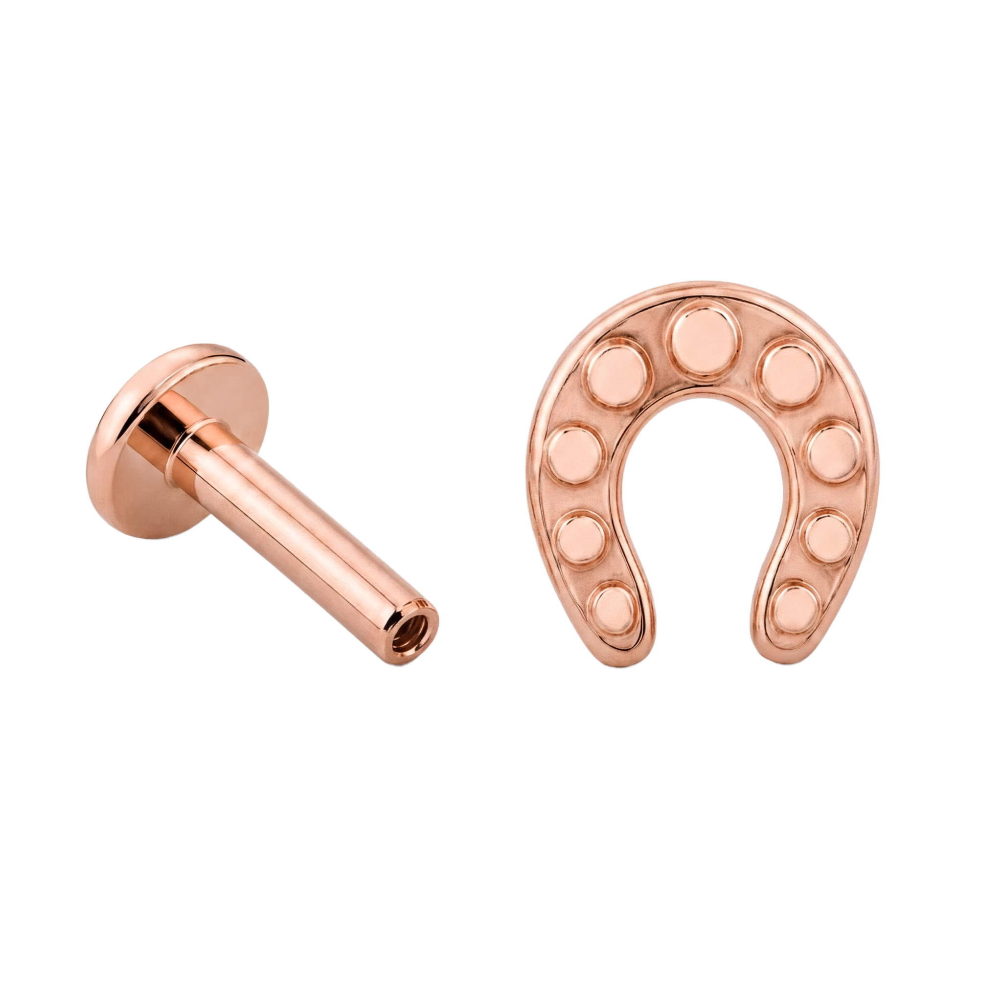 Horseshoe Flatback · Rose Gold · Hero 3/3 BG Remove