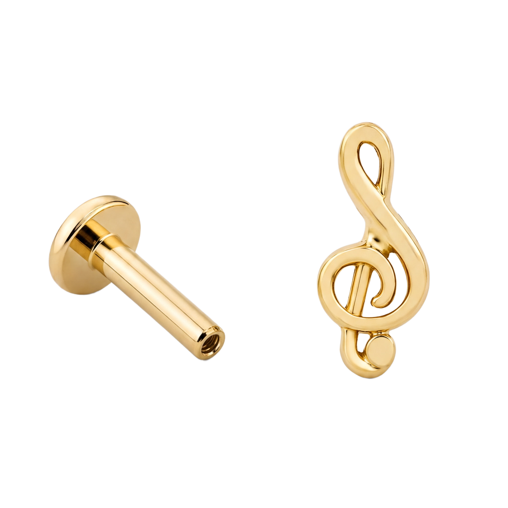 Treble Flatback · Yellow Gold · Hero 3/3 BG Remove