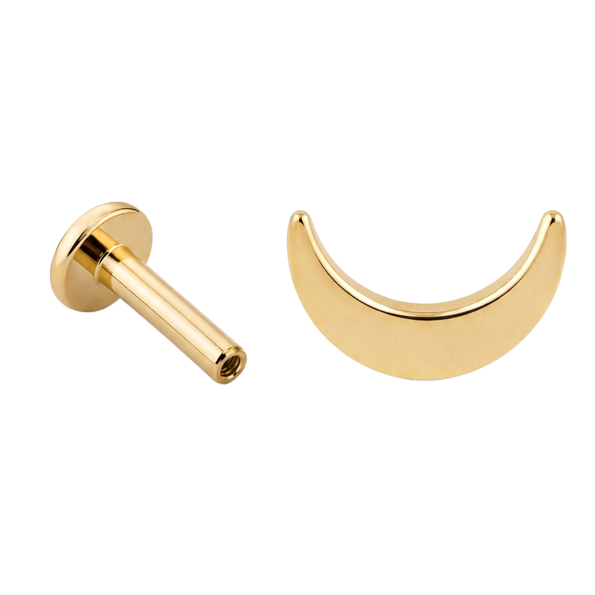 Crescent Flatback · Yellow Gold · Hero 3/3 BG Remove