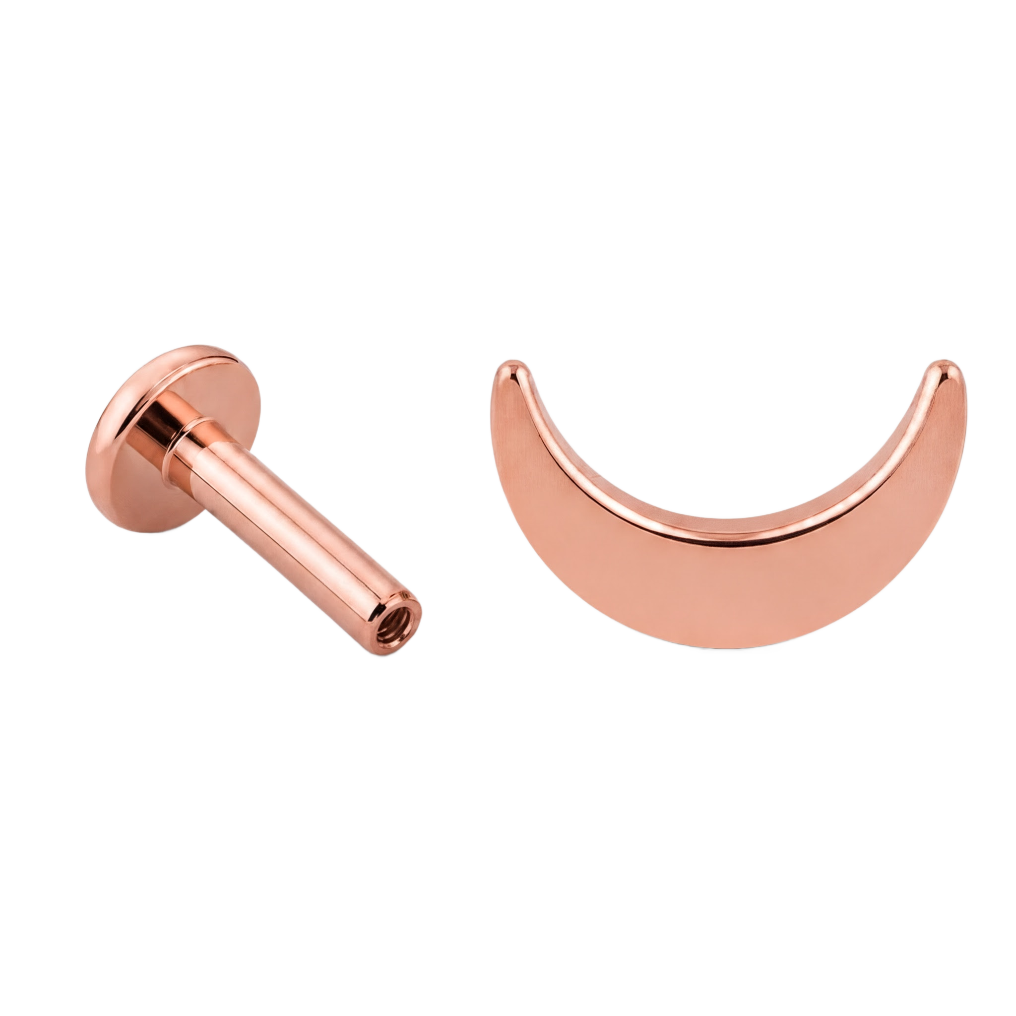 Crescent Flatback · Rose Gold · Hero 3/3 BG Remove
