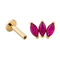 Pink Marquise Trio Flatback · Yellow Gold · Hero 3/3 BG Remove [mj-base:001-0036] [mj-variant:001] [mj-role:variant_main] [mj-rank:0]