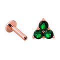 Green Trio Cluster Flatback · Rose Gold · Hero 3/3 BG Remove [mj-base:001-0038] [mj-variant:002] [mj-role:variant_main] [mj-rank:0]