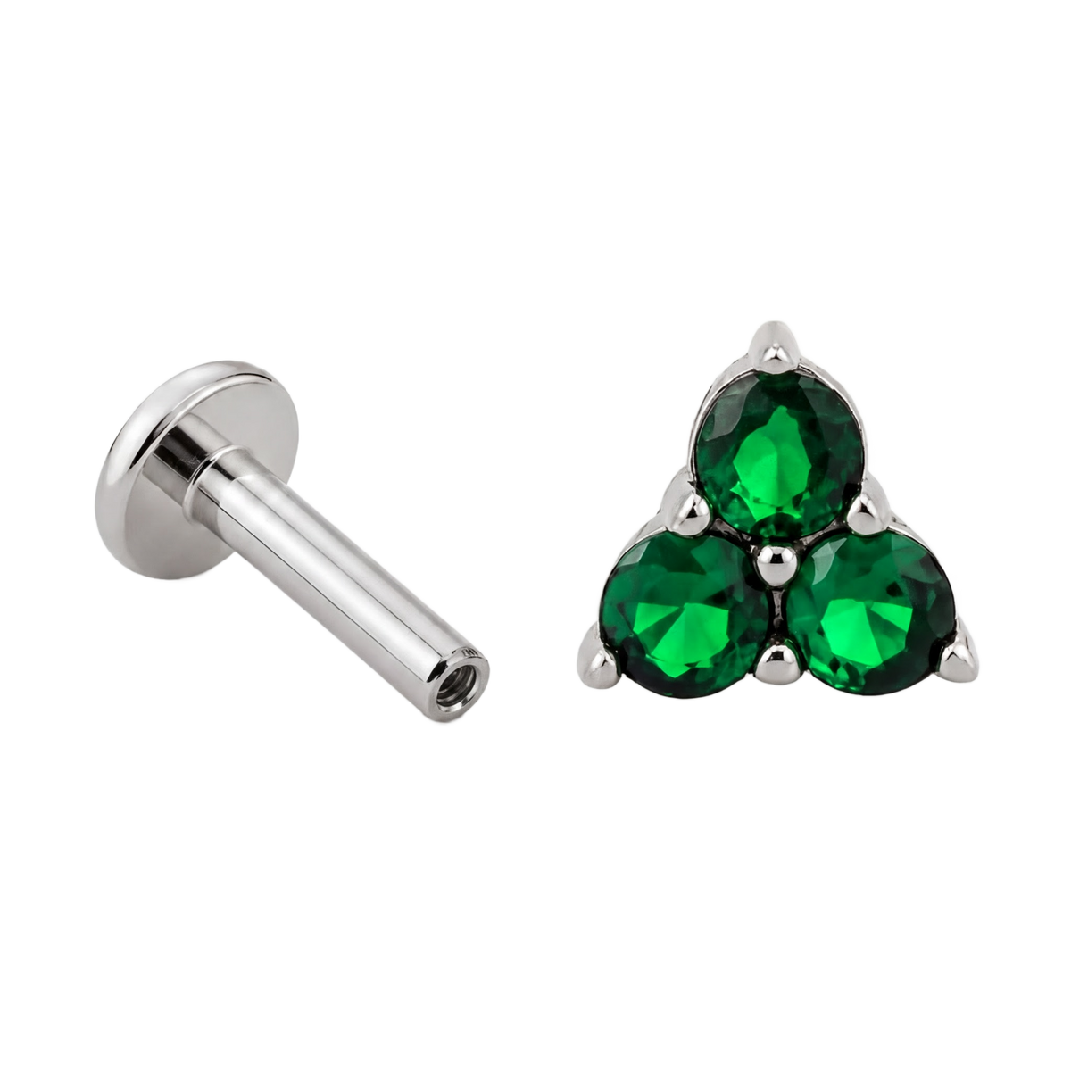 Green Trio Cluster Flatback · White Gold · Hero 3/3 BG Remove