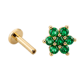 Green Bloom Flatback · Yellow Gold · Hero 3/3 BG Remove [mj-base:001-0043] [mj-variant:001] [mj-role:variant_main] [mj-rank:0]