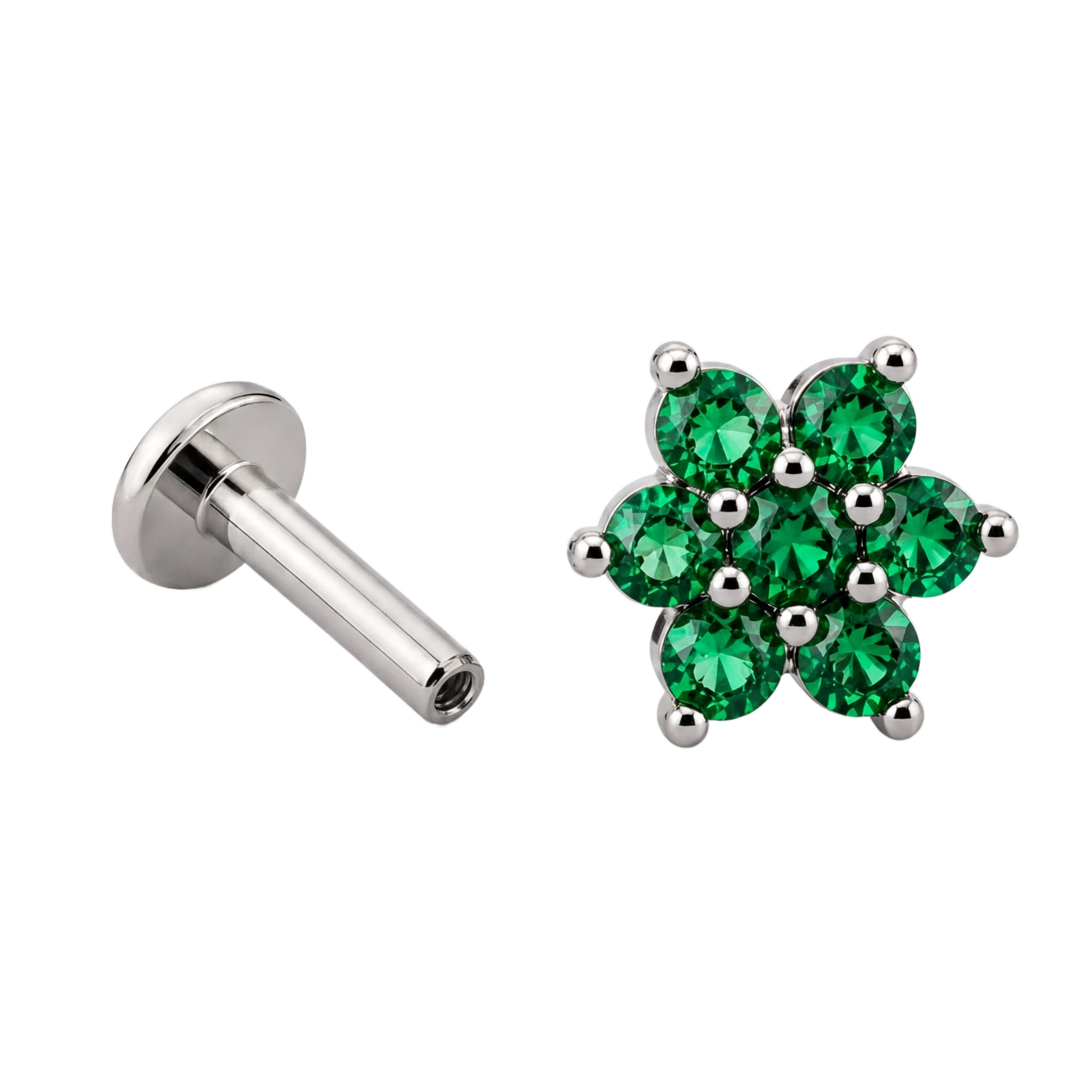 Green Bloom Flatback · White Gold · Hero 3/3 BG Remove