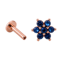 Blue Bloom Flatback · Rose Gold · Hero 3/3 BG Remove [mj-base:001-0044] [mj-variant:002] [mj-role:variant_main] [mj-rank:0]