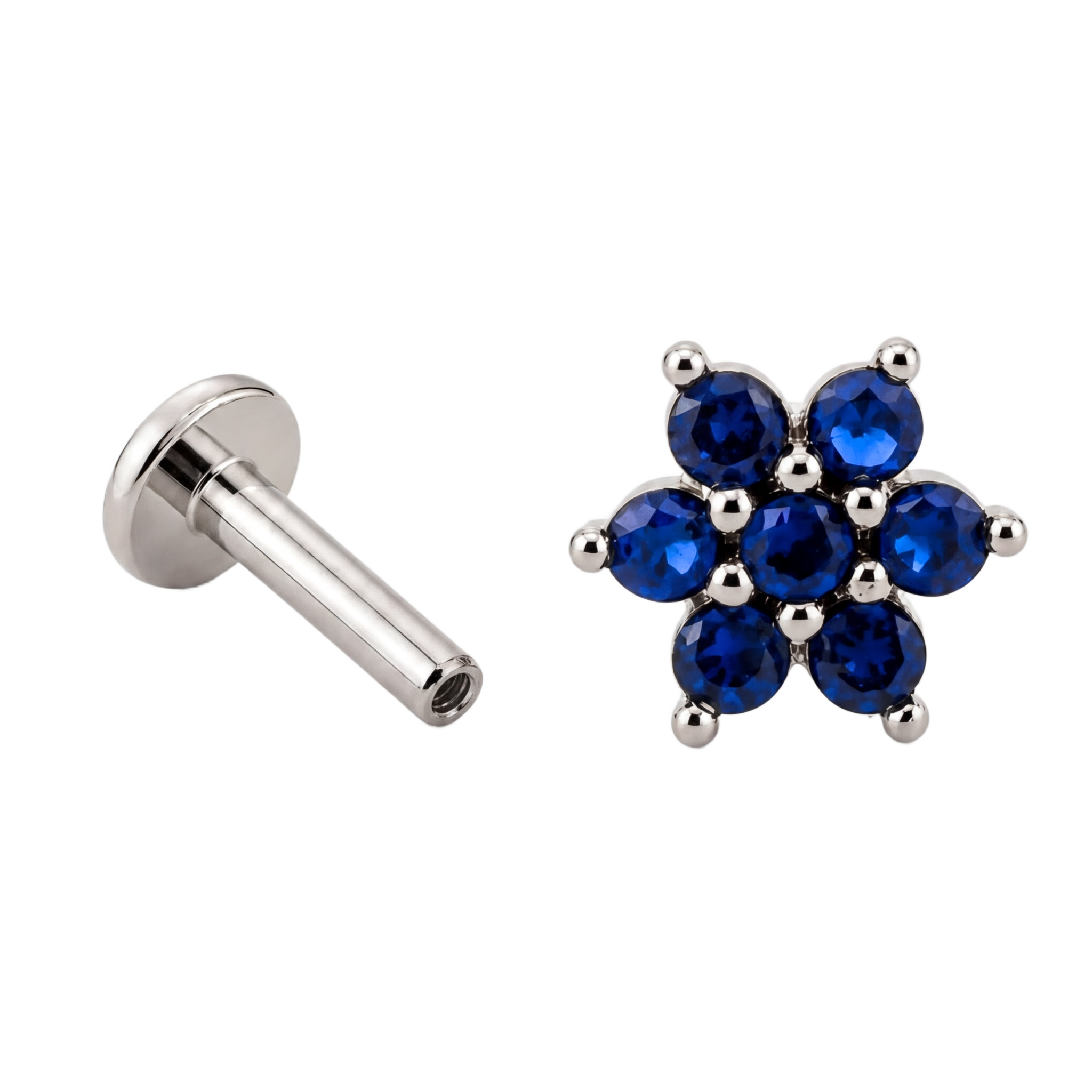 Blue Bloom Flatback · White Gold · Hero 3/3 BG Remove