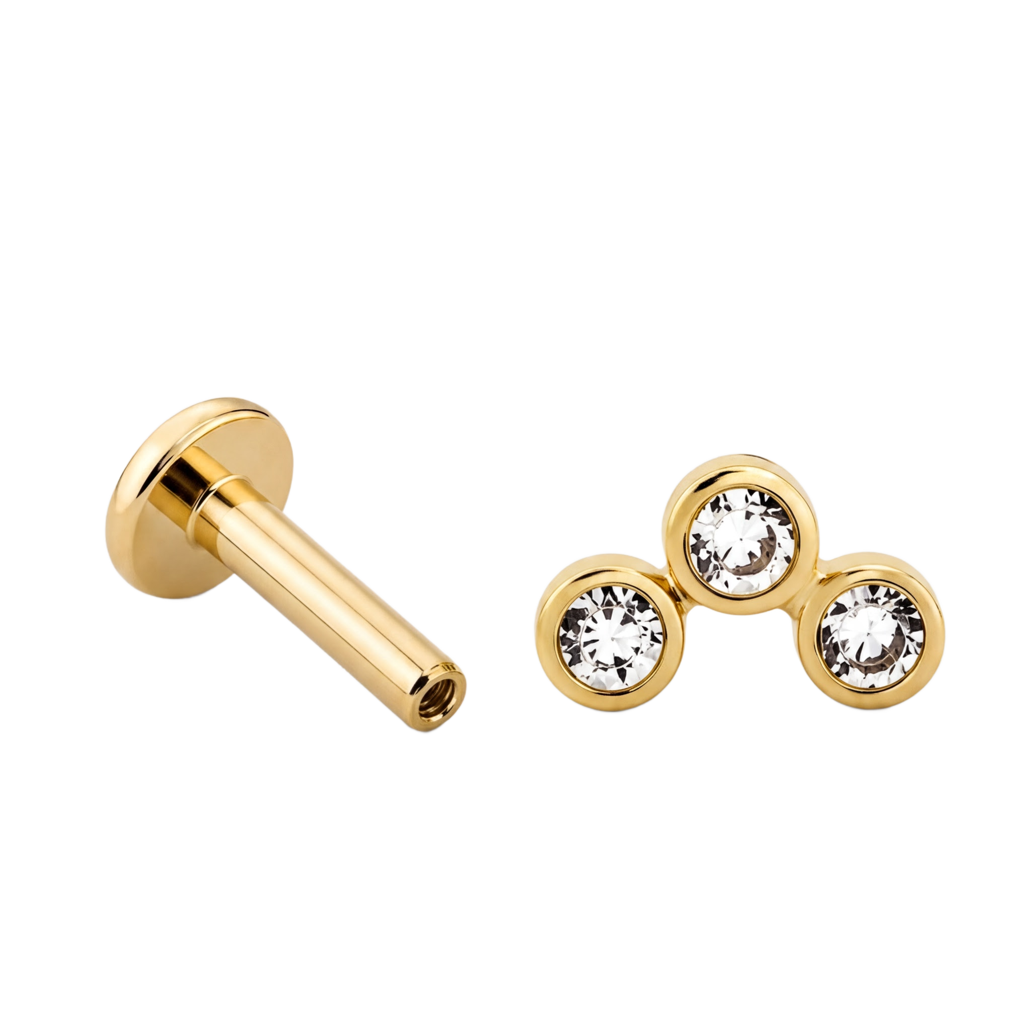 Tiny Crystal Cluster Flatback · Yellow Gold · Hero 3/3 BG Remove