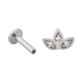 Three Petal Flatback · White Gold · Hero 3/3 BG Remove [mj-base:001-0065] [mj-variant:003] [mj-role:variant_main] [mj-rank:0]