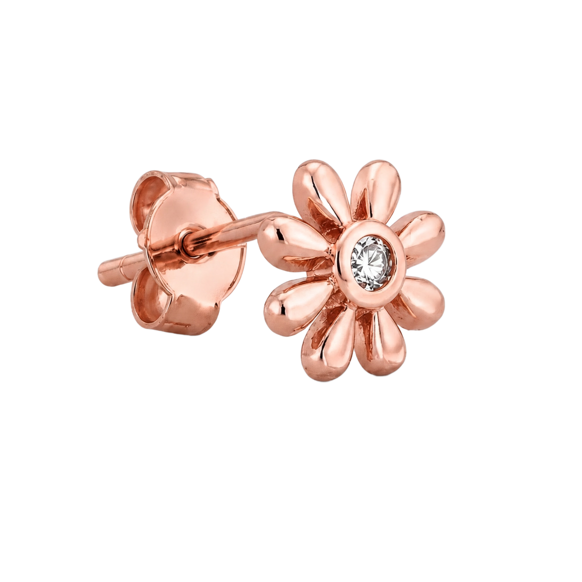 Crystal Bloom Studs · Rose Gold · Hero 3/3 BG Remove