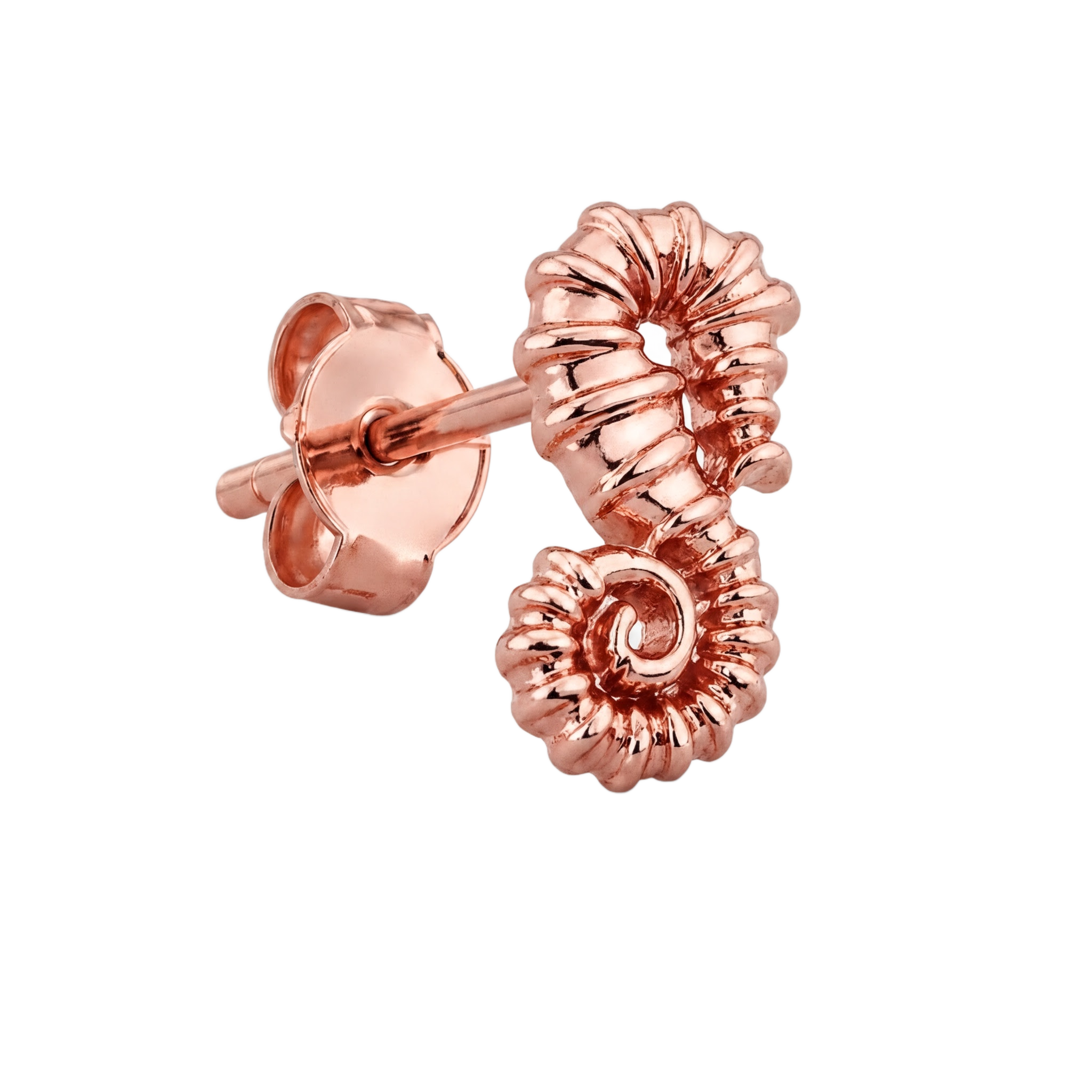 Spiral Shell Studs · Rose Gold · Hero 3/3 BG Remove