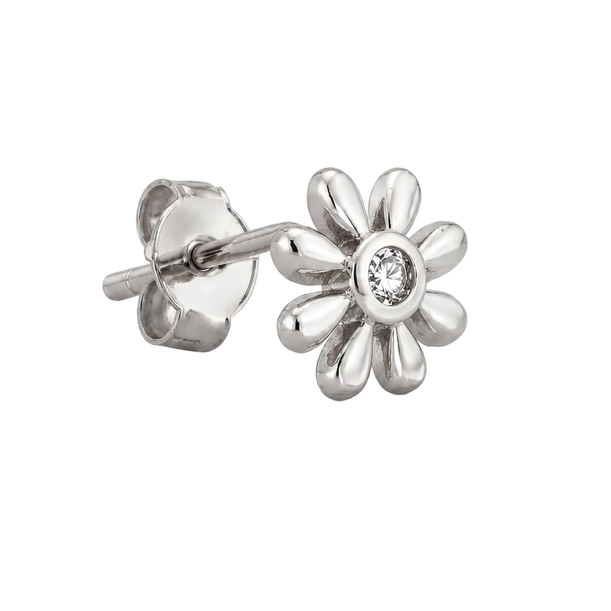 Crystal Bloom Studs · White Gold · Hero 3/3 BG Remove
