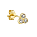 Trio Cluster Studs · Yellow Gold · Hero 3/3 BG Remove [mj-base:005-0019] [mj-variant:001] [mj-role:variant_main] [mj-rank:0]