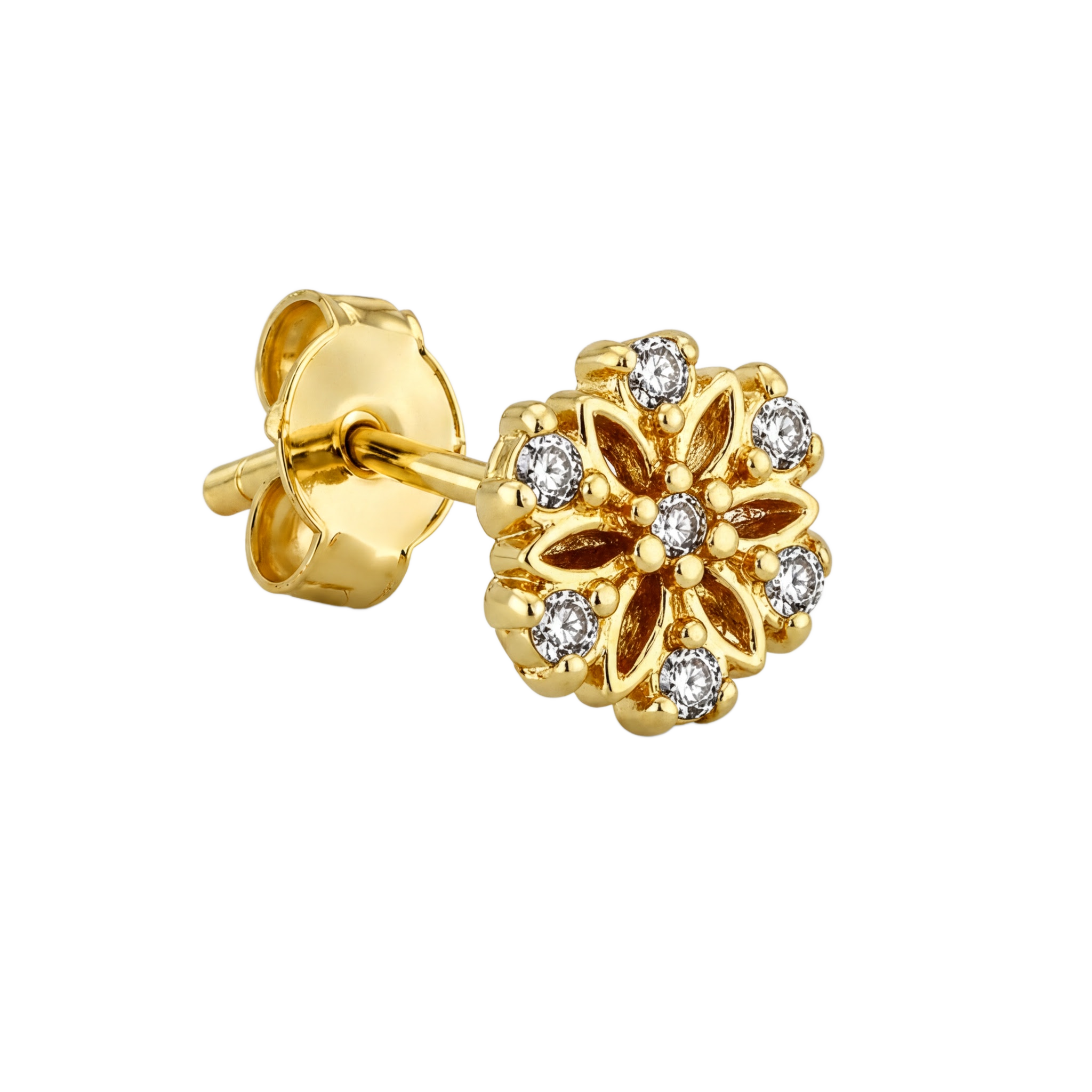 Petal Tip Studs · Yellow Gold · Hero 3/3 BG Remove