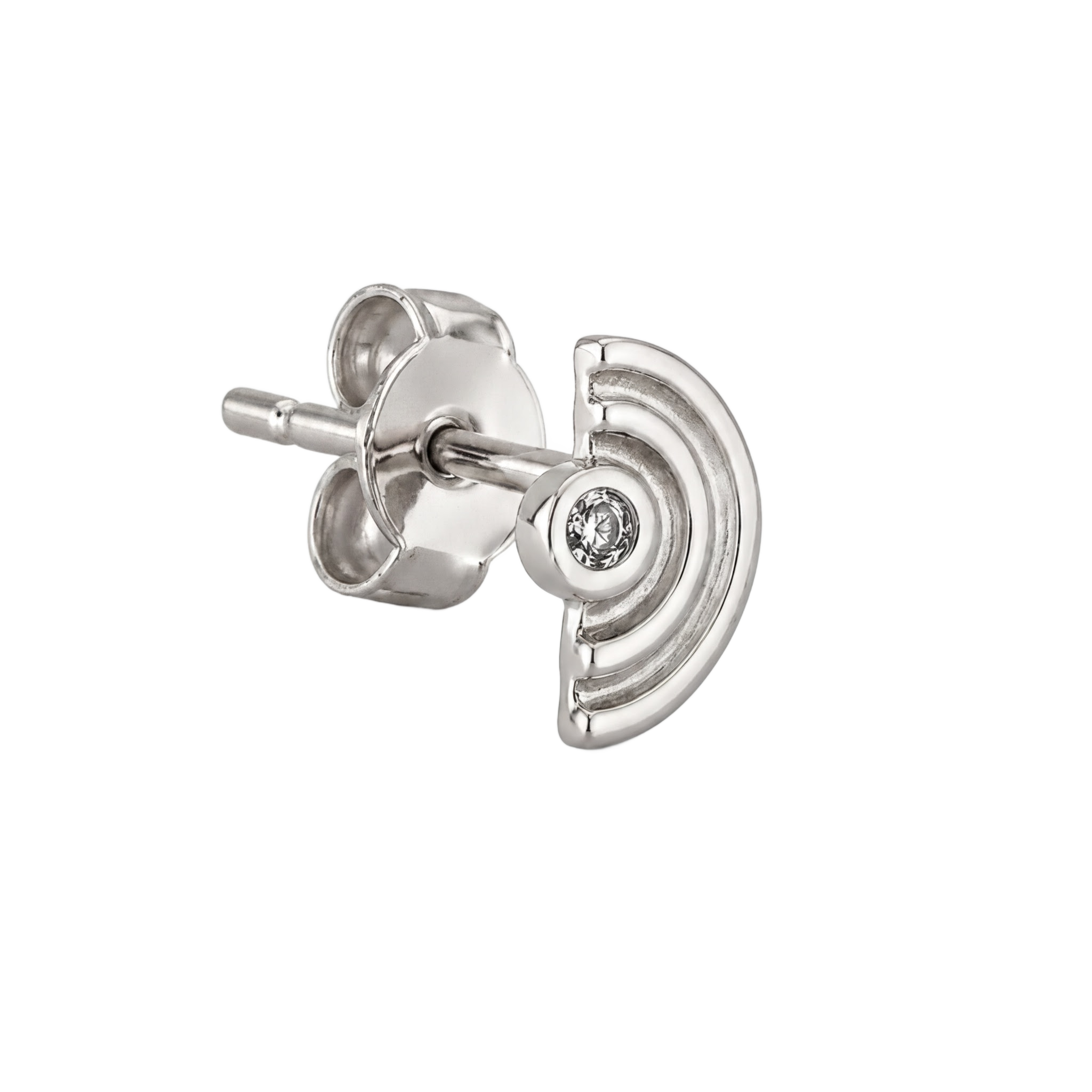 Arc Stone Studs · White Gold · Hero 3/3 BG Remove