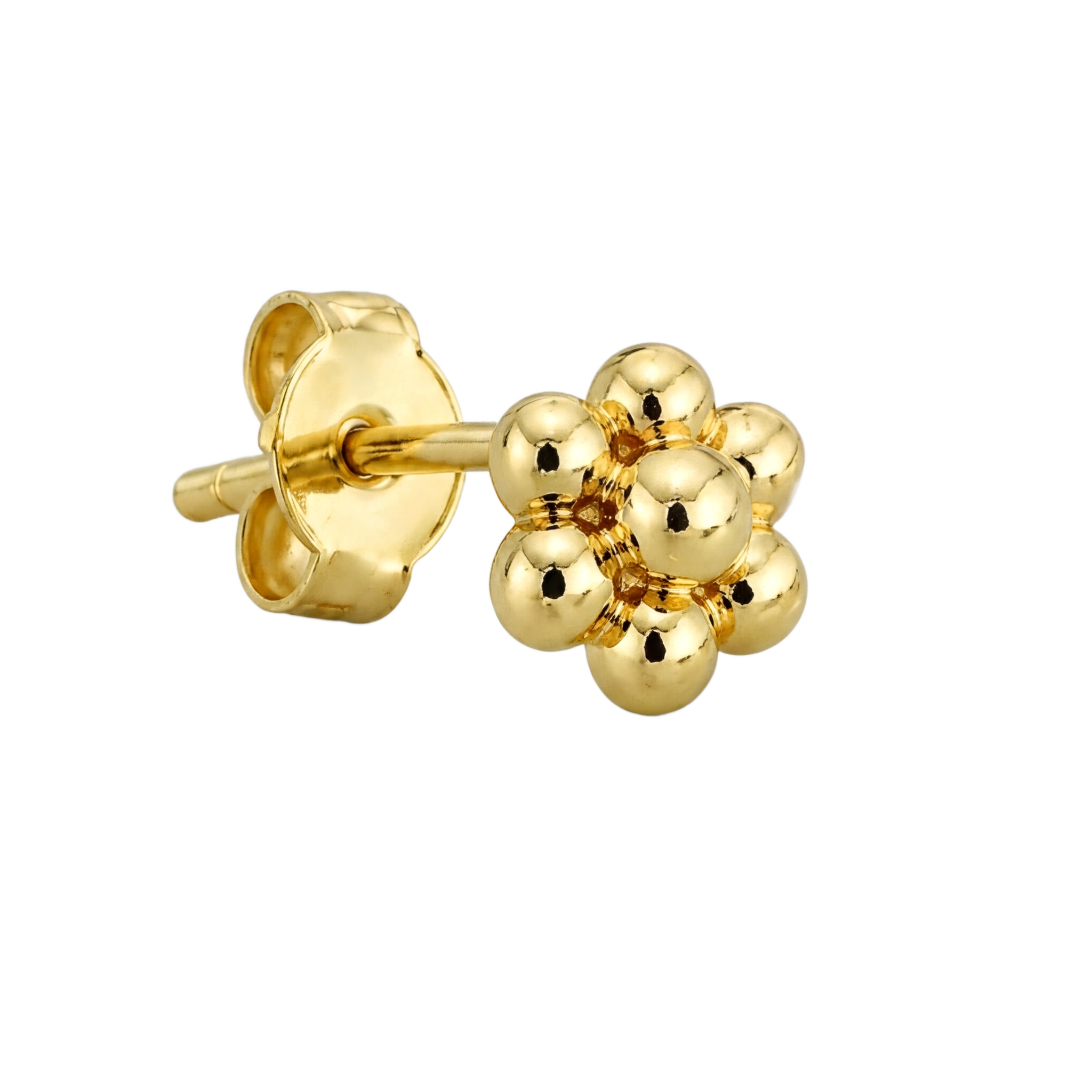 Beaded Bloom Studs · Yellow Gold · Hero 3/3 BG Remove