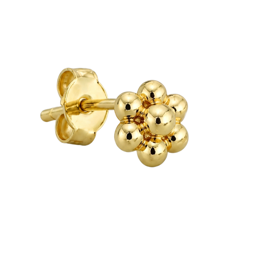 Beaded Bloom Studs · Yellow Gold · Hero 3/3 BG Remove [mj-base:005-0059] [mj-variant:001] [mj-role:variant_main] [mj-rank:0]