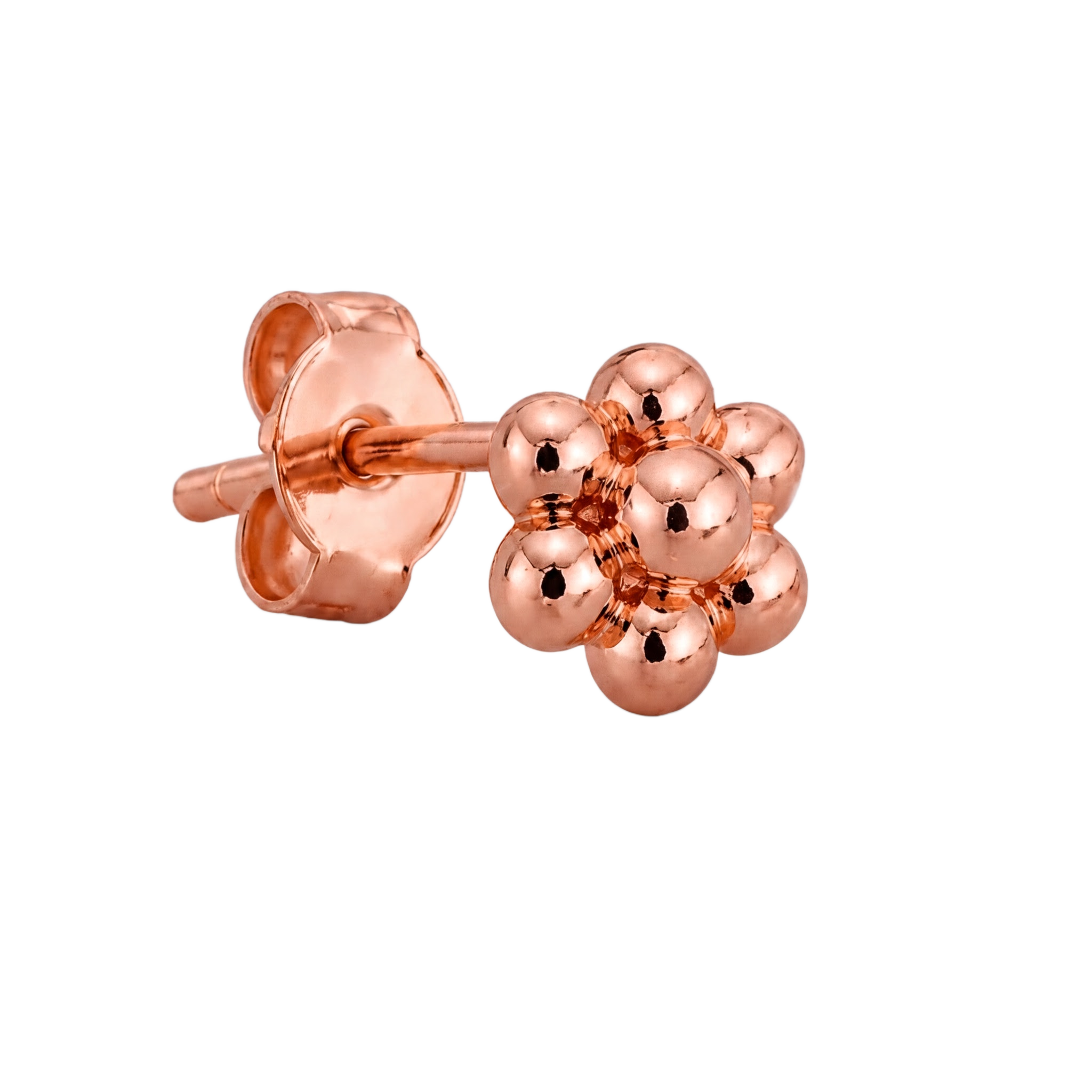 Beaded Bloom Studs · Rose Gold · Hero 3/3 BG Remove