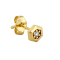 Hexagon Studs · Yellow Gold · Hero 3/3 BG Remove [mj-base:005-0070] [mj-variant:001] [mj-role:variant_main] [mj-rank:0]